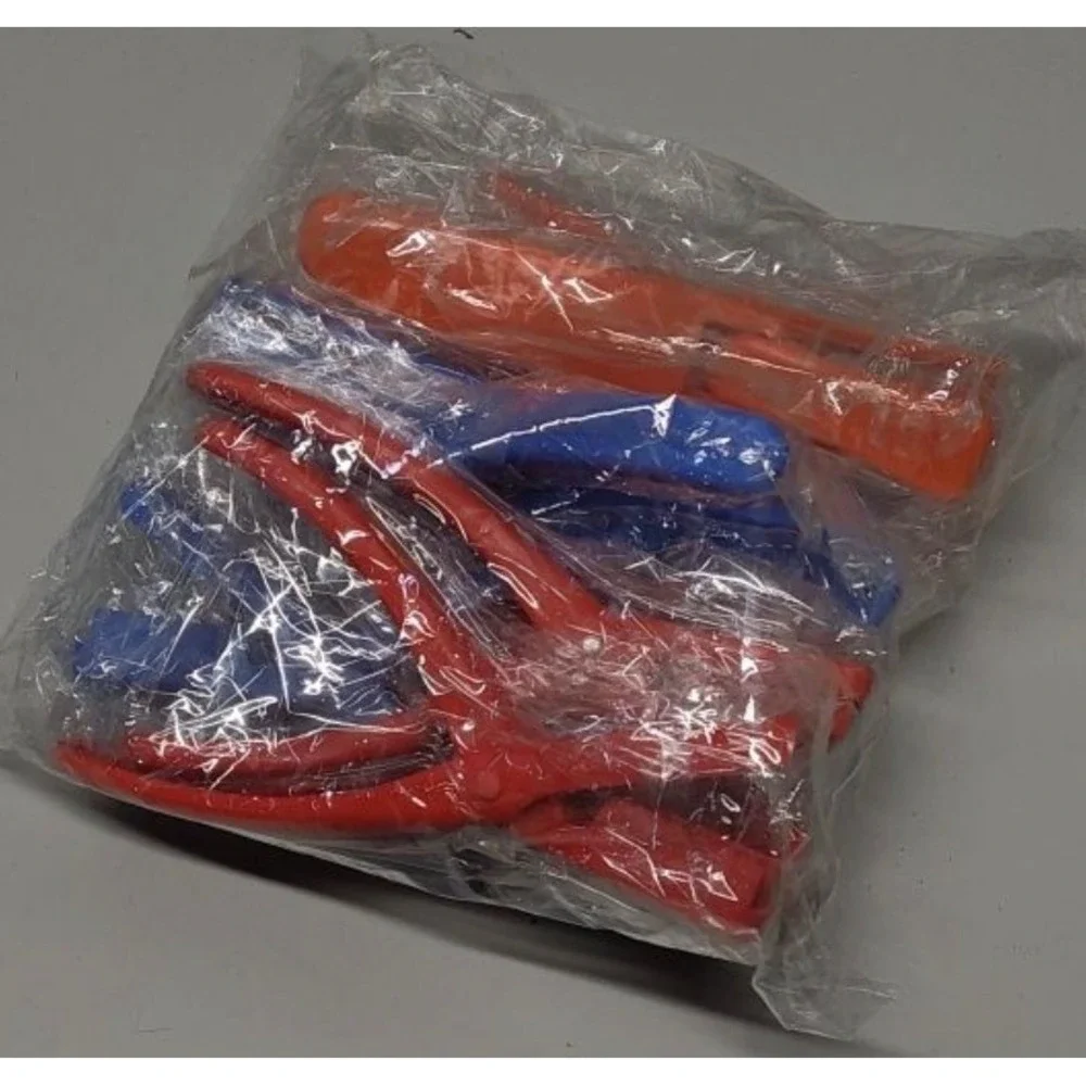 6 Pcs Crawfish Peeler Shrimp Deveiner Tool Set Seafood Sheller Red Orange Blue
